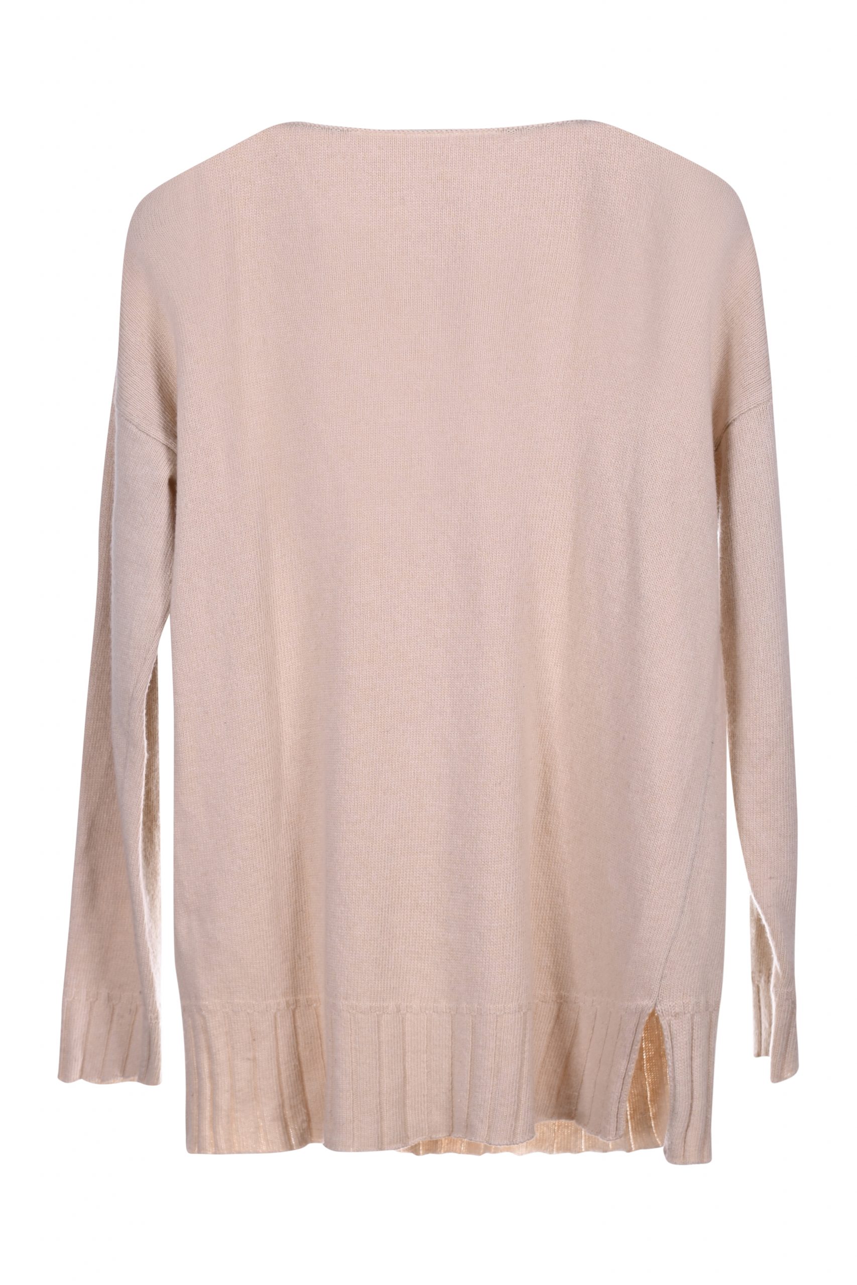 Beiger Pullover mit Tasche – Hergestellt in Italien – Bild 3