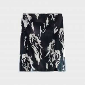 Schwarz-weißer Rock aus 95 % Baumwolle von Ennepi – Hergestellt in Italien