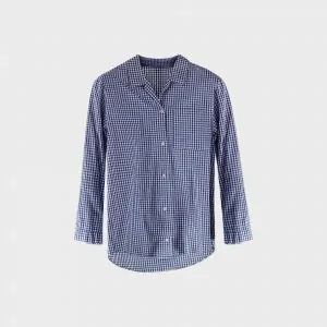 Hemd aus reiner Baumwolle, blau-weiß kariert – Hergestellt in Australien