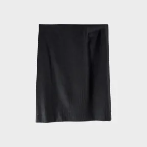 Schwarzer Rock aus 100 % Schurwolle – Hergestellt in Italien